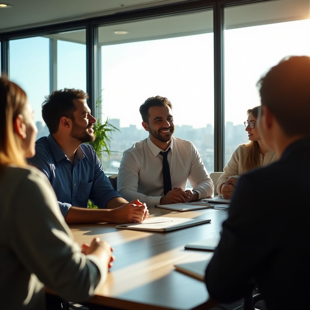 Fundadores de Regulizedyst en oficina moderna
