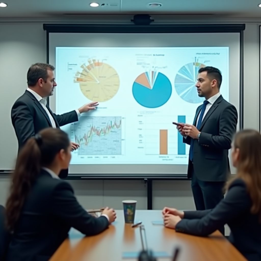 Profesor explicando análisis de mercado petrolero